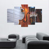 Quadri-Quadro-5-pezzi-Stampa-su-tela-Musica-per-violino