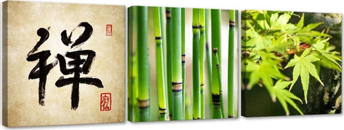 Quadri-Quadro-Multipannello-Asia-relax-zen-bambù
