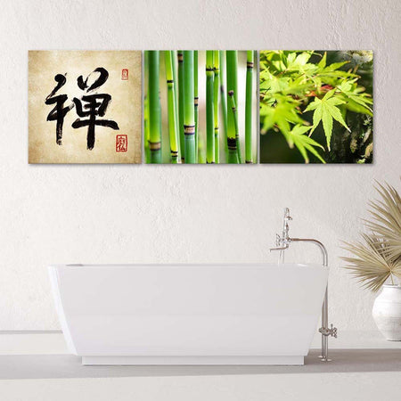 Quadri-Quadro-Multipannello-Asia-relax-zen-bambù