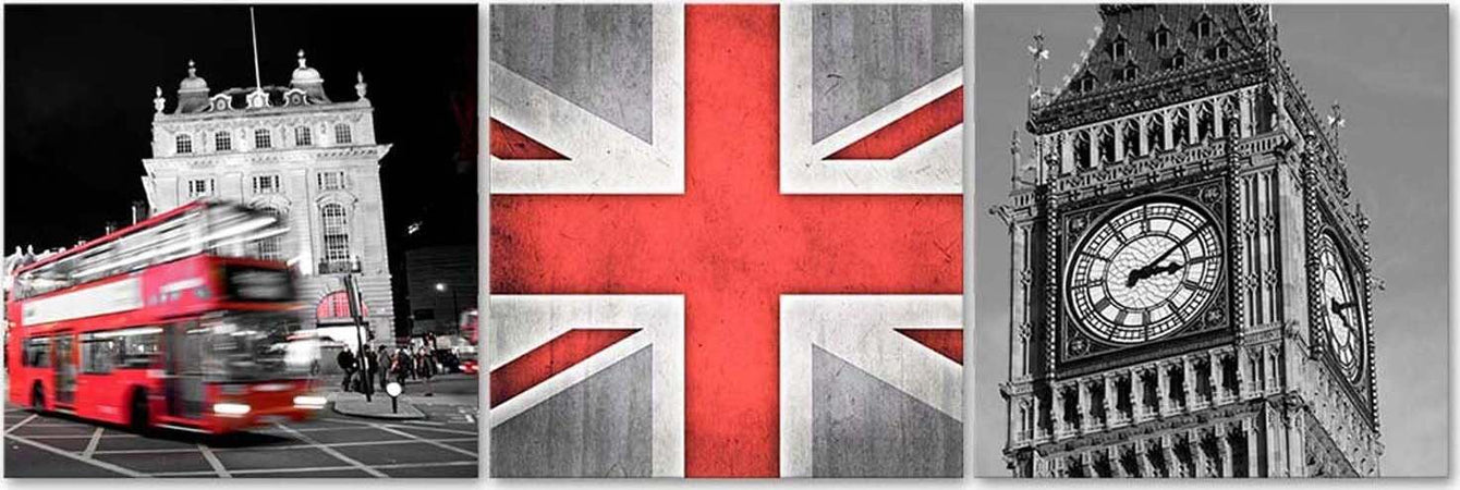 Quadri-Quadro-Multipannello-Città-di-Londra