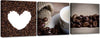 Quadri-Quadro-Multipannello-Cuore-di-chicco-di-caffè