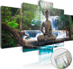 Quadri-su-vetro-acrilico-Buddha-and-Waterfall-[Glass]