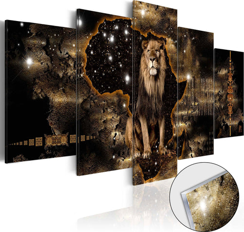 Quadri-su-vetro-acrilico-Golden-Lion-[Glass]