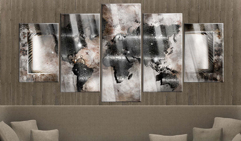 Quadri-su-vetro-acrilico-Graphite-Map-[Glass]