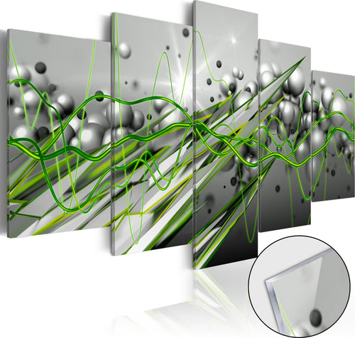 Quadri-su-vetro-acrilico-Green-Rhythm-[Glass]