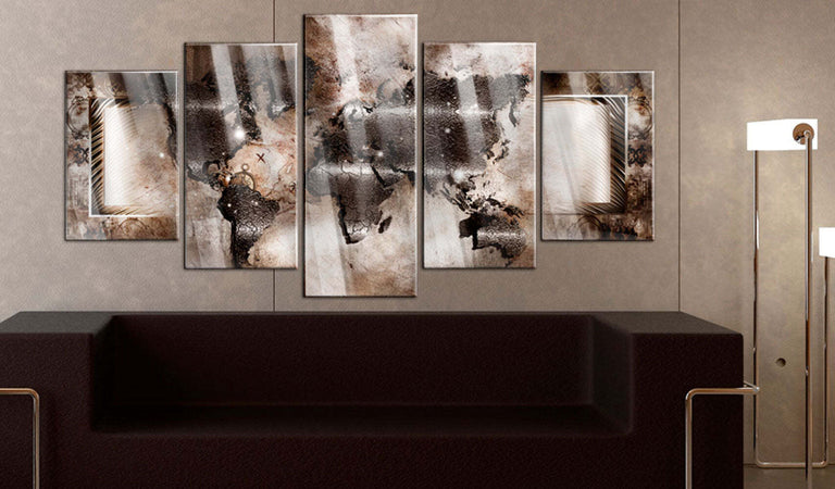 Quadri-su-vetro-acrilico-Platinum-Map-[Glass]