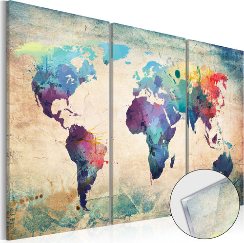 Quadri-su-vetro-acrilico-Rainbow-Map-[Glass]
