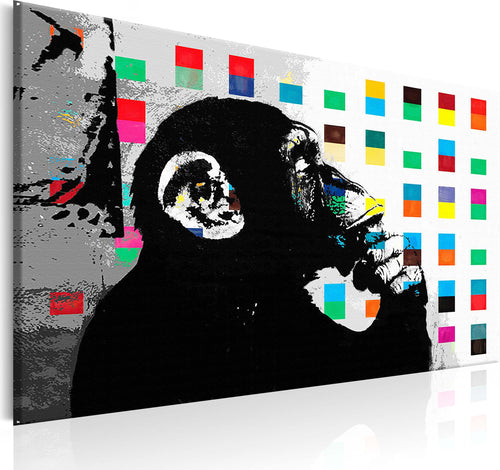 Quadro-Banksy-The-Thinker-Monkey