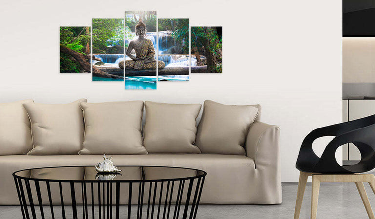 Quadro-Buddha-e-cascata