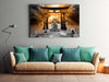 Quadro-Buddha-Smile-(1-Part)-Wide-Orange