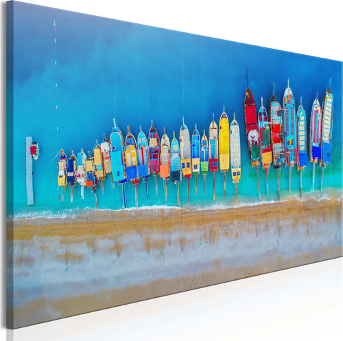Quadro-Colourful-Boats-(1-Part)-Narrow