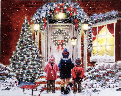 Quadro con LED luminosi a luce calda decorazione natalizia, dipinto da 48 cm Casa e cucina/Decorazioni per interni/Addobbi e decorazioni per ricorrenze/Decorazioni natalizie/Ghirlande e corone MagiediNatale.it - Altamura, Commerciovirtuoso.it