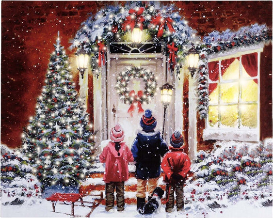 Quadro con LED luminosi a luce calda decorazione natalizia, dipinto da 48 cm Casa e cucina/Decorazioni per interni/Addobbi e decorazioni per ricorrenze/Decorazioni natalizie/Ghirlande e corone MagiediNatale.it - Altamura, Commerciovirtuoso.it