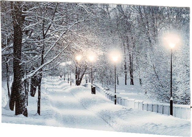 Quadro con LED luminosi a luce calda decorazione natalizia, dipinto da h 58 cm Casa e cucina/Decorazioni per interni/Addobbi e decorazioni per ricorrenze/Decorazioni natalizie/Ghirlande e corone MagiediNatale.it - Altamura, Commerciovirtuoso.it