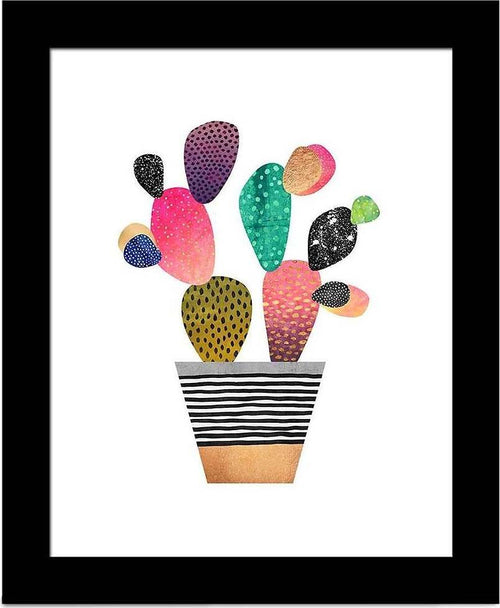 Quadro-decorativo-Cactus-con-cornice-MDF-e-PVC,-SCTCiZ-005-Wooden-Art