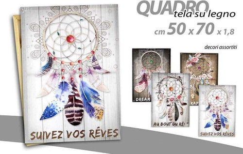 Quadro Decorativo Tela Su Legno Decoro Indian 50x70x1,8cm Decori Assortiti 743474 Casa e cucina/Decorazioni per interni/Arte/Poster e stampe Trade Shop italia - Napoli, Commerciovirtuoso.it