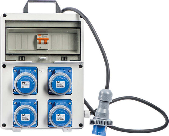 QUADRO-ELETTRICO-'PL-220/4'-potenza-max.3-kw-+-pulsante-emerg.-Vb