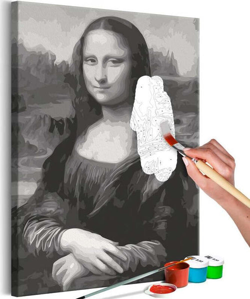 Quadro-fai-da-te-Black-and-White-Mona-Lisa
