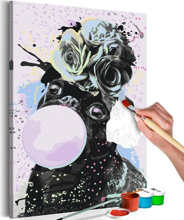 Quadro-fai-da-te-Bubble-Gum-Pug