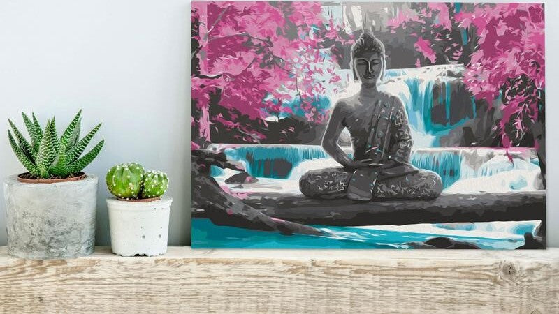 Quadro-fai-da-te-Buddha-and-Waterfall