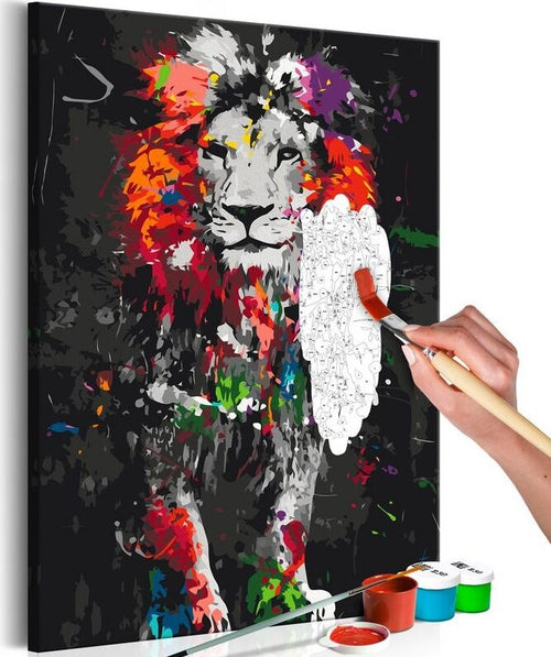 Quadro-fai-da-te-Colourful-Animals:-Lion