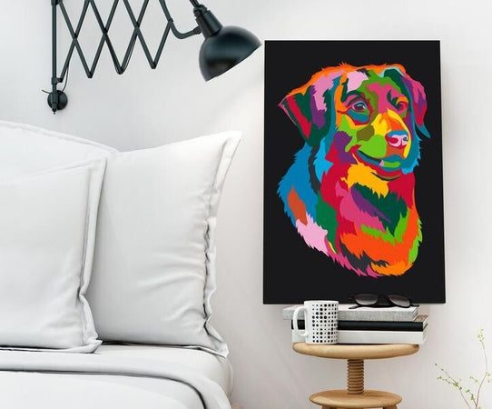 Quadro-fai-da-te-Colourful-Dog