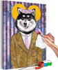 Quadro-fai-da-te-Dog-in-Suit