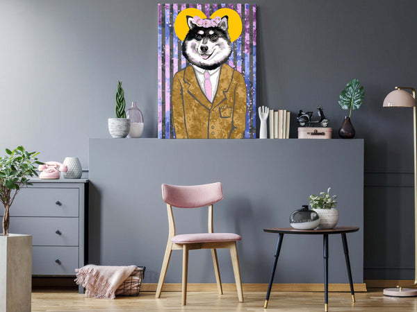 Quadro-fai-da-te-Dog-in-Suit
