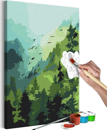 Quadro-fai-da-te-Forest-and-Birds
