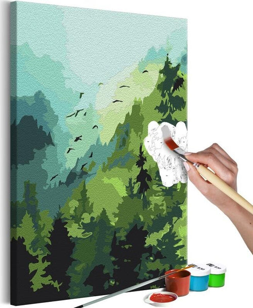 Quadro-fai-da-te-Forest-and-Birds