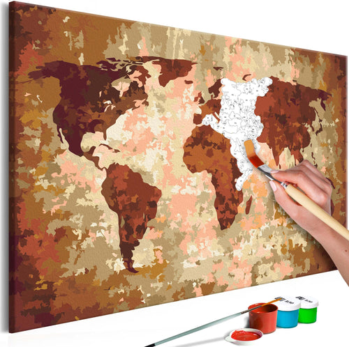 Quadro-fai-da-te-Mappamondo-(colori-della-terra)