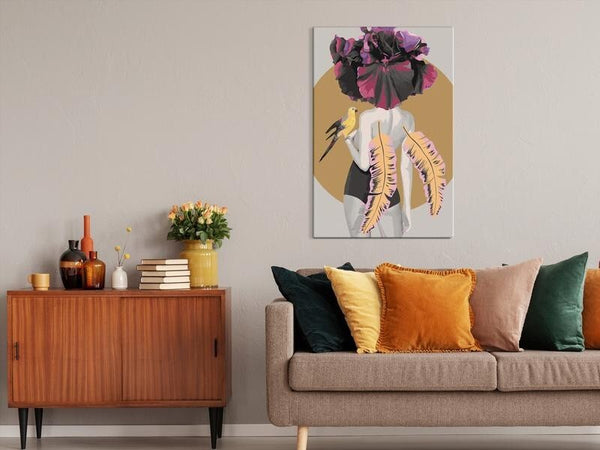 Quadro-fai-da-te-Parrot-Woman