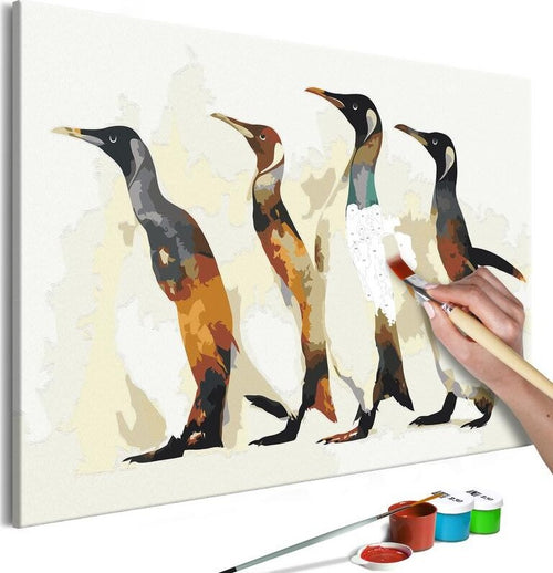 Quadro-fai-da-te-Penguin-Family