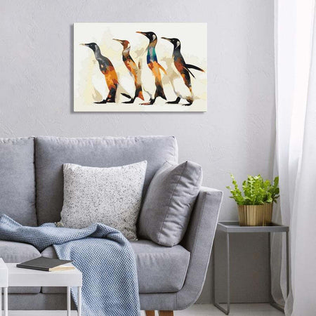 Quadro-fai-da-te-Penguin-Family