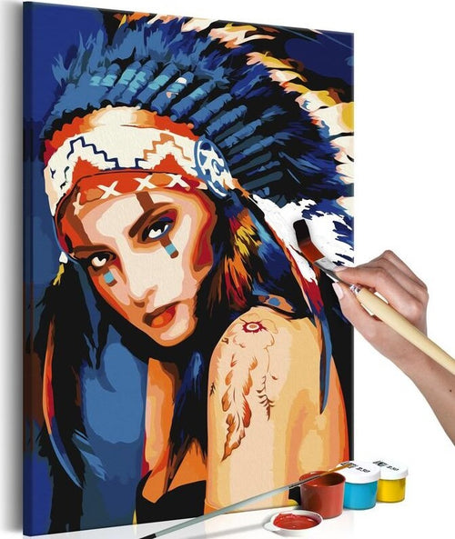 Quadro-fai-da-te-Ragazza-indiana