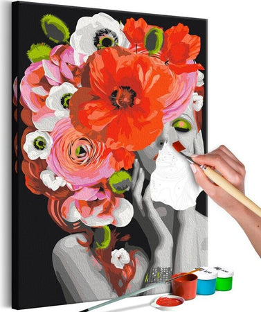 Quadro-fai-da-te-Redhead-Lady