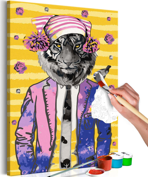 Quadro-fai-da-te-Tiger-in-Hat