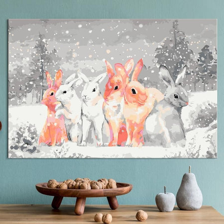 Quadro-fai-da-te-Winter-Bunnies
