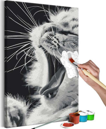 Quadro-fai-da-te-Yawning-Kitten