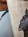 Quadro Il Legno con Vaso In Rilievo In Ferro Battuto Nero Quadro Shabby 51 X 30,5 Cm Design Country Casa e cucina/Decorazioni per interni/Arte/Poster e stampe Ideart - Valdilana, Commerciovirtuoso.it