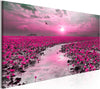 Quadro-Lilies-and-Sunset-(1-Part)-Narrow
