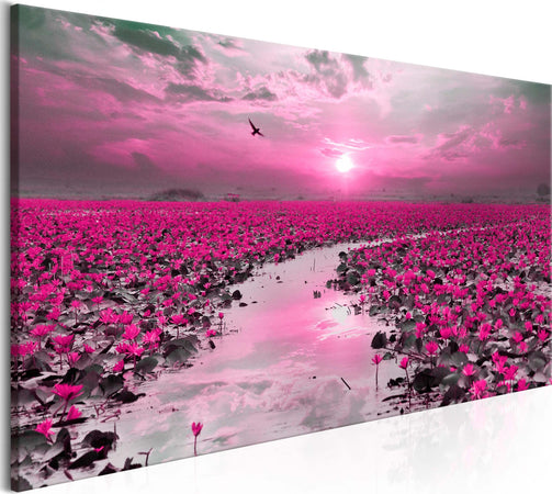 Quadro-Lilies-and-Sunset-(1-Part)-Narrow