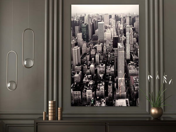 Quadro-Manhattan-In-Sepia-(1-Part)-Vertical