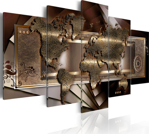 Quadro-Mappa-marrone-castagna