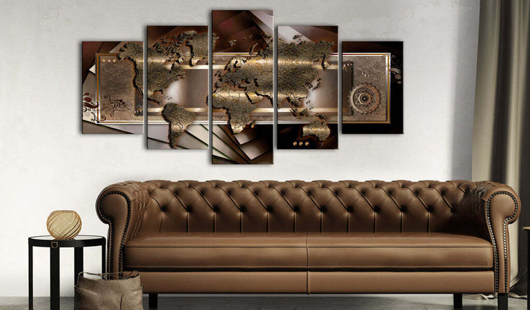 Quadro-Mappa-marrone-castagna