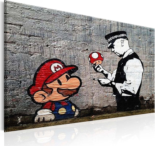 Quadro-Mario-and-Cop-by-Banksy