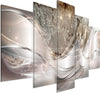 Quadro-Modern-Dandelions-(5-Parts)-Beige-Wide