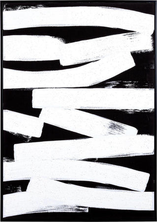Quadro moderno olio su tela dipinto a mano bianco e nero 72 x 102 cm minimalista bold Casa e cucina/Decorazioni per interni/Arte/Poster e stampe Decor Space - Altamura, Commerciovirtuoso.it