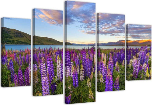 Quadro-Multipannello-Fiori-del-Lago-della-Lavanda