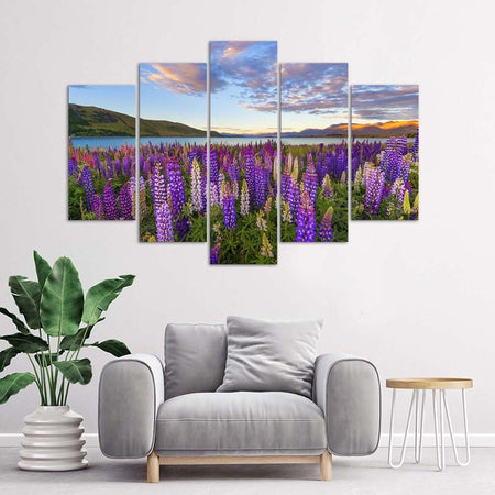 Quadro-Multipannello-Fiori-del-Lago-della-Lavanda